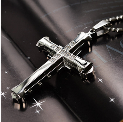 Men's Titanium Steel Cross Necklace