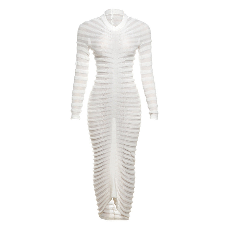 Women's Elegant Long-Sleeved Slim-Fit Sheath Dress