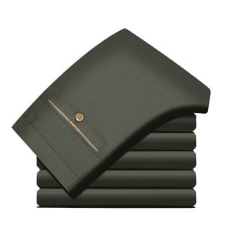 Straight-Leg Pants for Business Middle-Aged and Elderly