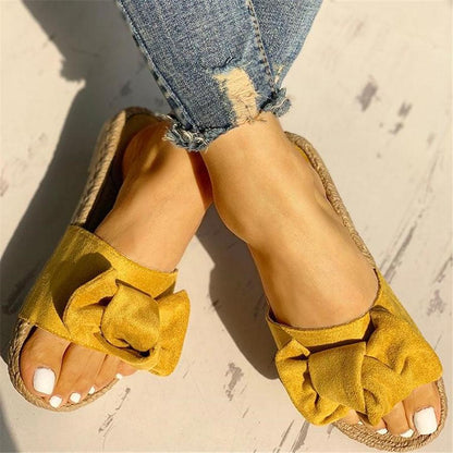 Bow Flat Sandals, Beach Shoes, Flip-Flops