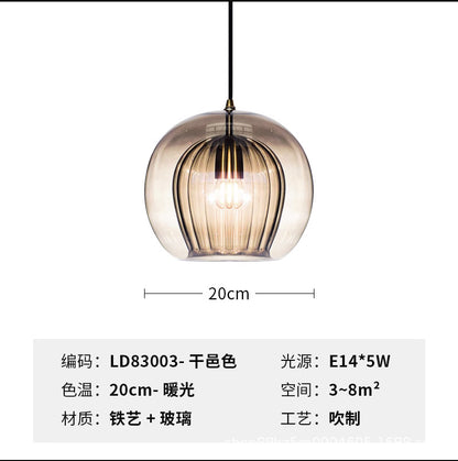 Modern Minimalist Glass Pendant Light for Home Use