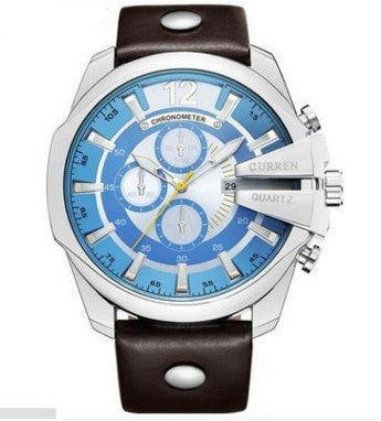 Men's Military Quartz Watch with Sporty Large Dial