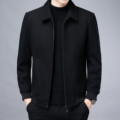 Men's Wool Lapel Cardigan Jacket for Autumn/Winter