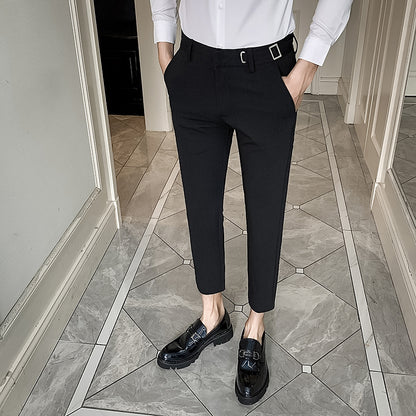 Men's Slim-Fit Casual Business Suit Trousers