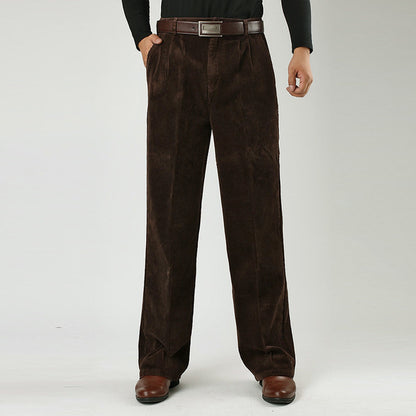 Men's Thick Corduroy Casual Pants for Middle-aged (1pc)