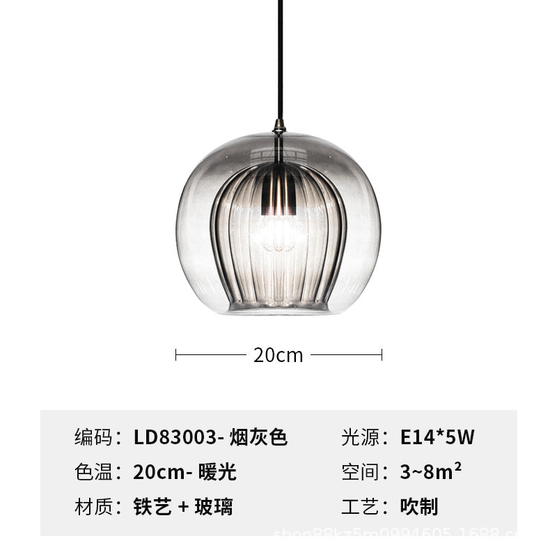 Modern Minimalist Glass Pendant Light for Home Use