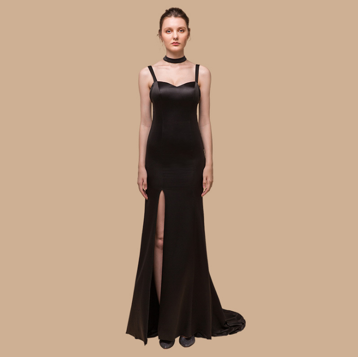 Slit Dress, Slit Maxi Dress, Spaghetti Strap Dress