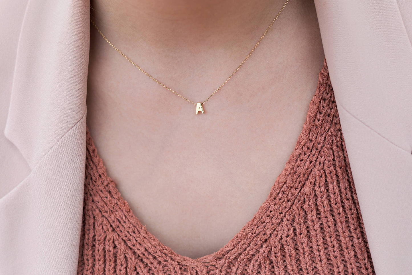 Simple Alphabet Necklace with 26 Letters