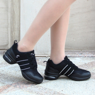 Breathable Mesh Mid-Heel Dance Shoes for Women