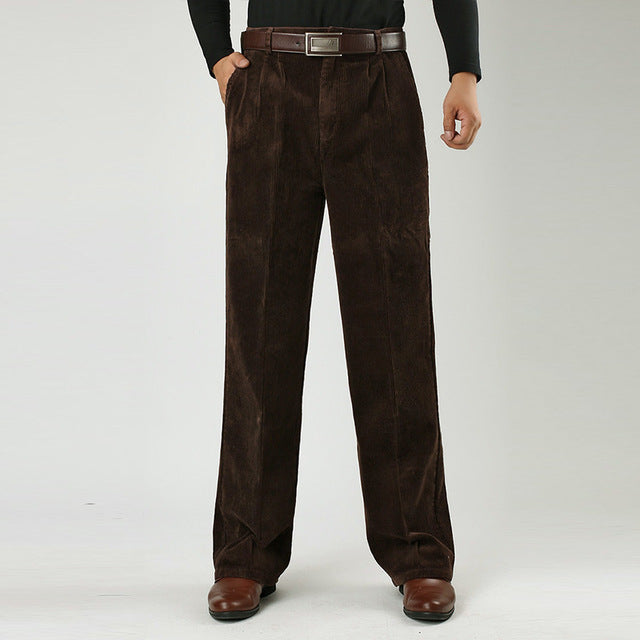 Men's Thick Corduroy Casual Pants for Middle-aged (1pc)