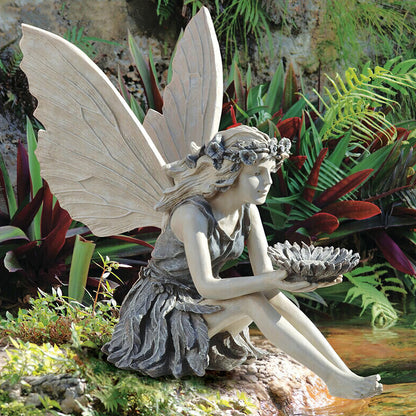 Sitting Fairy Statue - Resin Garden Landscape Ornament