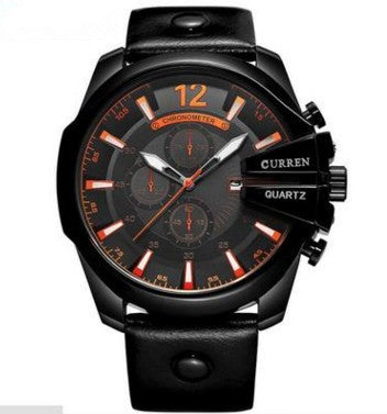 Men's Military Quartz Watch with Sporty Large Dial