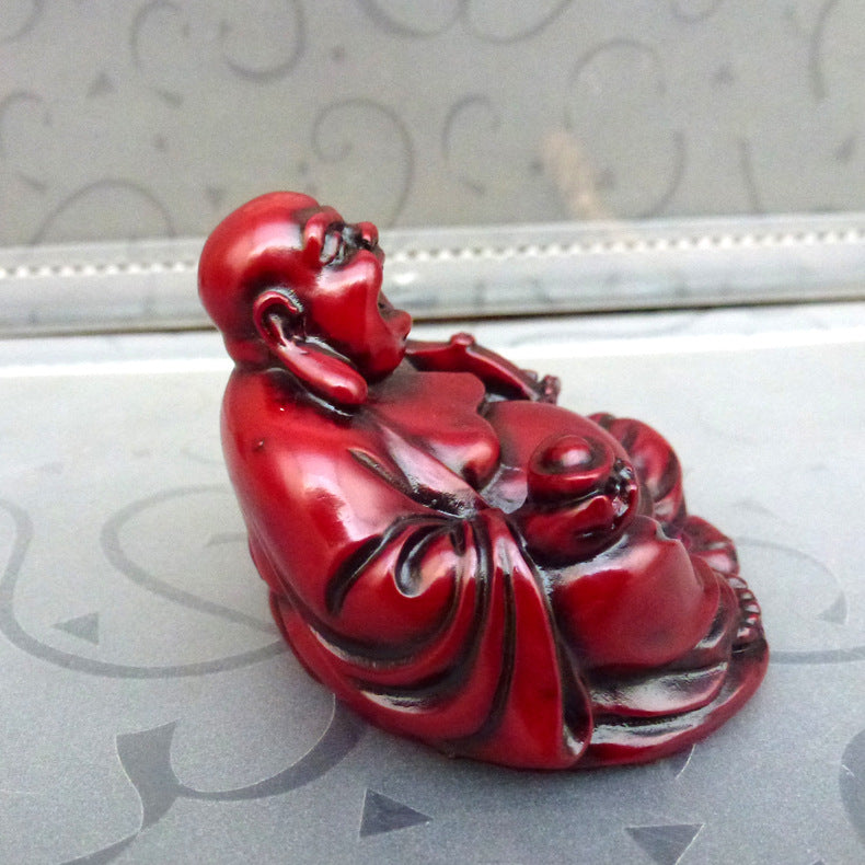 Resin Small Maitreya Buddha & Guanyin Statue Sculpture
