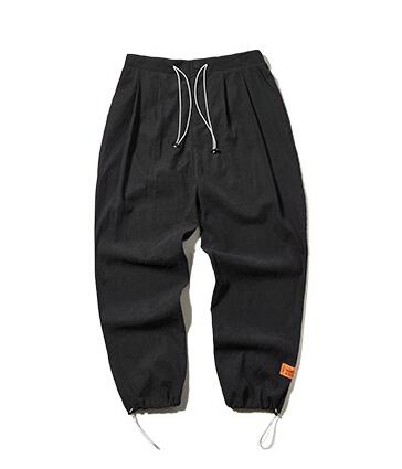 Casual Drawstring Elastic Waist Windbreaker Pants for Men