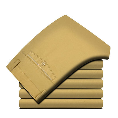 Straight-Leg Pants for Business Middle-Aged and Elderly