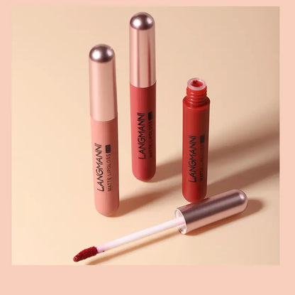 Matte Velvet Lip Gloss Set - 6 Waterproof Colors