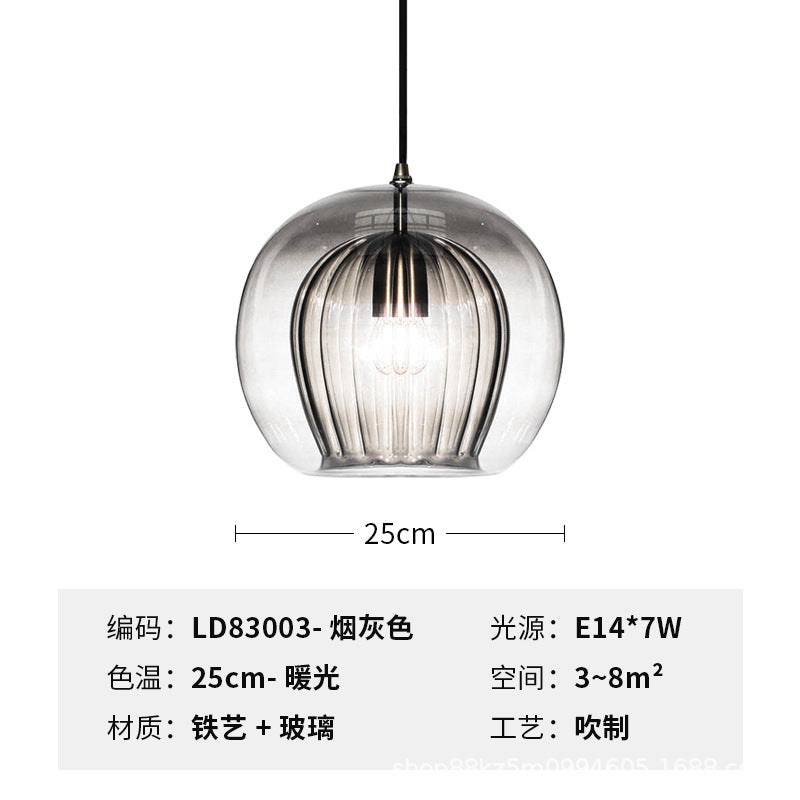 Modern Minimalist Glass Pendant Light for Home Use