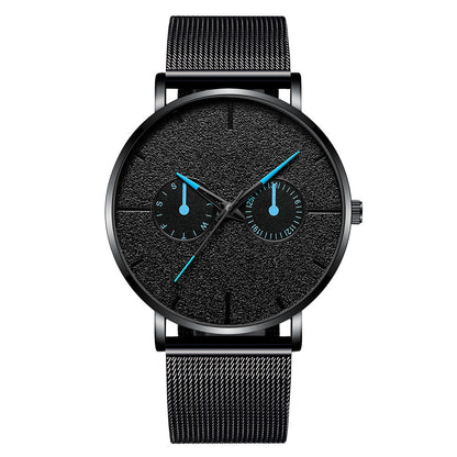 Men's Stylish Quartz Watch with Mesh Band