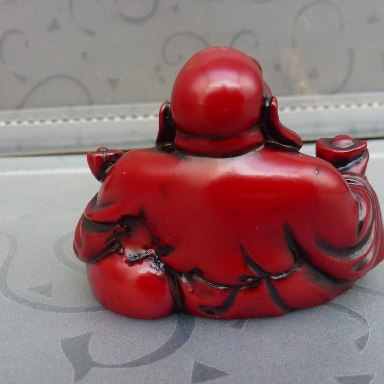 Resin Small Maitreya Buddha & Guanyin Statue Sculpture