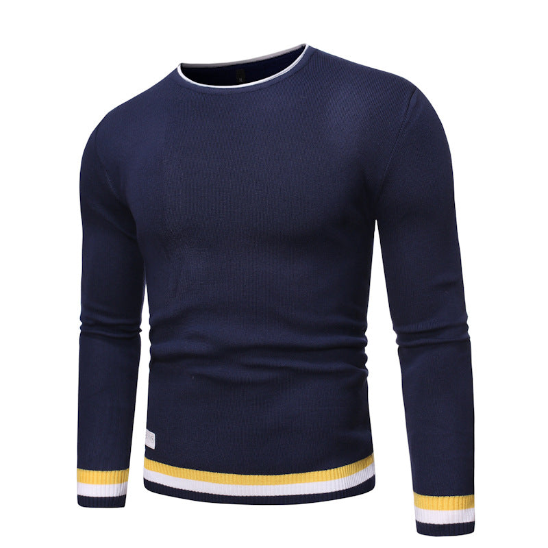 Men's Casual Round Neck Pullover Sweater
