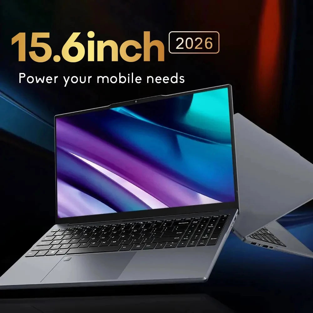 2026 New Notebook Windows 11 15.6 inch Laptop Fingerprint UnIock Intel Core i9-10980HK 16GB RAM 1/2TB SSD Office Gaming Laptops
