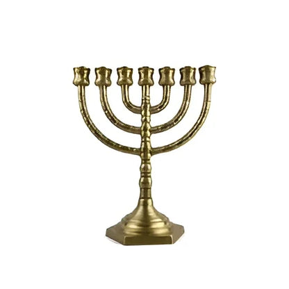 Modern Customise Metal Menorah with Antique Copper Finish Chanukah Hanukkah 9 Arm Judaica Jewish Candlestick Holder