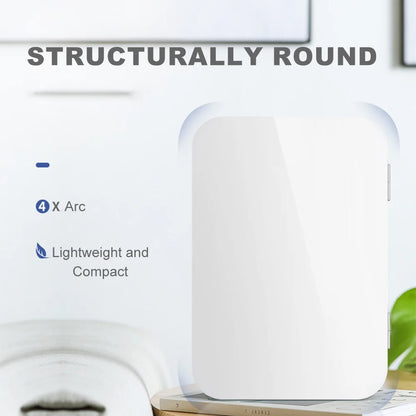 Portable Vehicle Refrigerator 8L Mini Compact Fridge Cooling Heating For Skin Care Cosmetic Beverages Drinks Office Dorm and Car
