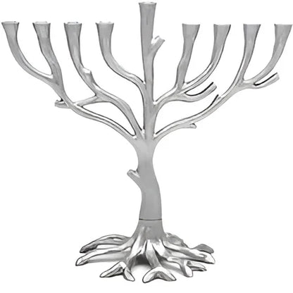 Modern Customise Metal Menorah with Antique Copper Finish Chanukah Hanukkah 9 Arm Judaica Jewish Candlestick Holder