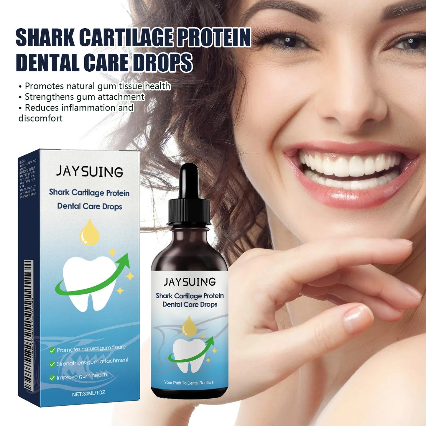 Jaysuing 30ml Repair Gums Serum Relieve Tooth Allergy Gum Pain Tooth Stain Cleaning Repair Gingival Regrowth Dental Care Drop