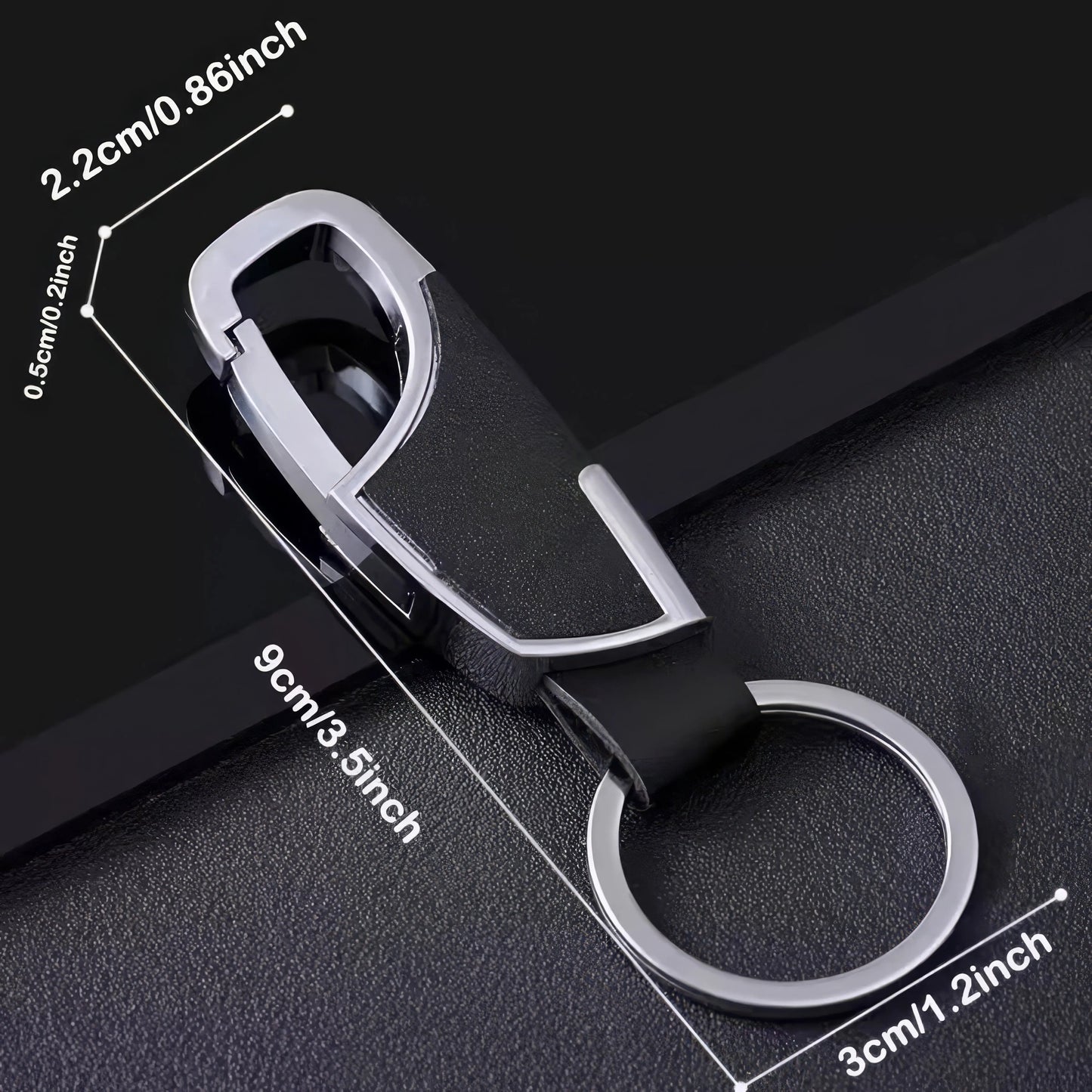 1/2 Black Car Keychain, Creative, Simple and Fashionable, Suitable for Daily Use, Suitable for Most Vehicles, A Gift for Father