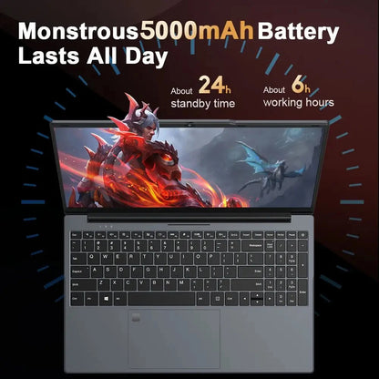 2026 New Notebook Windows 11 15.6 inch Laptop Fingerprint UnIock Intel Core i9-10980HK 16GB RAM 1/2TB SSD Office Gaming Laptops