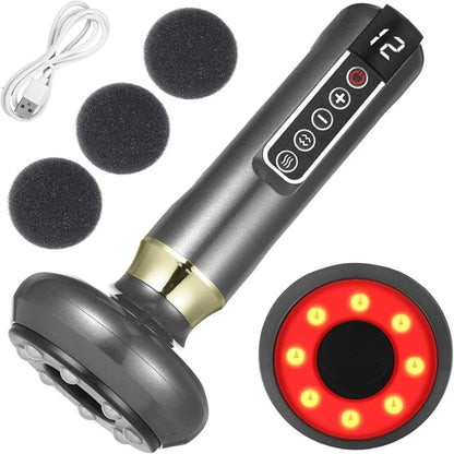 A full - body cupping, scraping and massaging device with 12 - level intensity, powered by USB and using vacuum cupping technolo