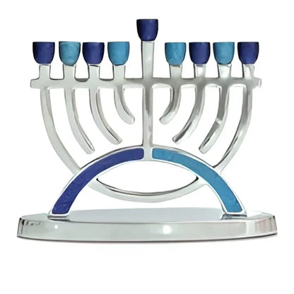 Modern Customise Metal Menorah with Antique Copper Finish Chanukah Hanukkah 9 Arm Judaica Jewish Candlestick Holder
