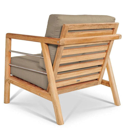 Aalto Teak Deep Outdoor Club Chair Sunbrella Cushion