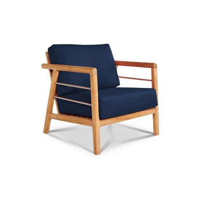 Aalto Teak Patio Deep Sofa Set with Sunbrella Cushion 4PC