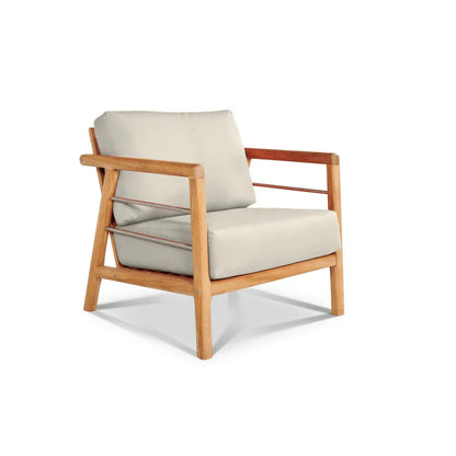 Aalto Teak Patio Deep Sofa Set with Sunbrella Cushion 4PC