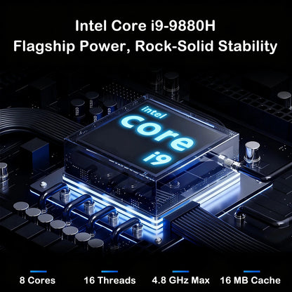 New 15.6" Laptop Intel Core i9-9880H 32GB 2TB Gaming PC Ultra Slim Office Study Computer PC Windows 11 Pro 1920*1080 HD