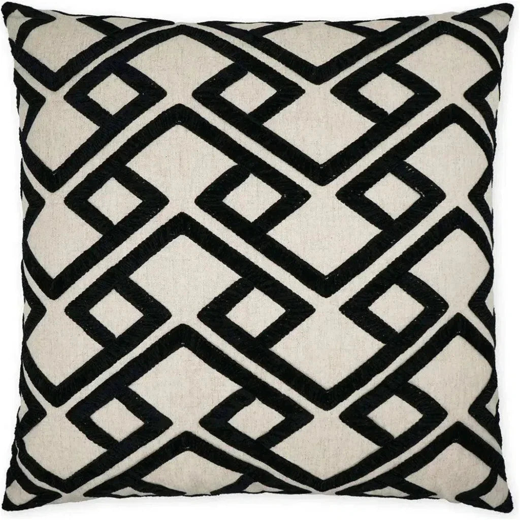 Accolade Onyx Geometric Black Large Throw Pillow Insert