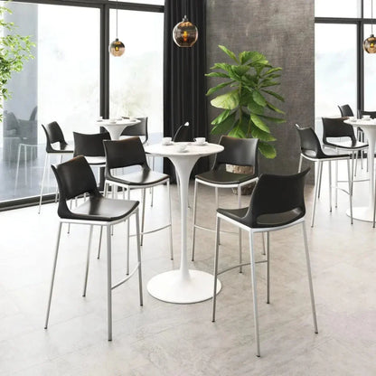 Ace Black & Silver Bar Chair (Set of 2)