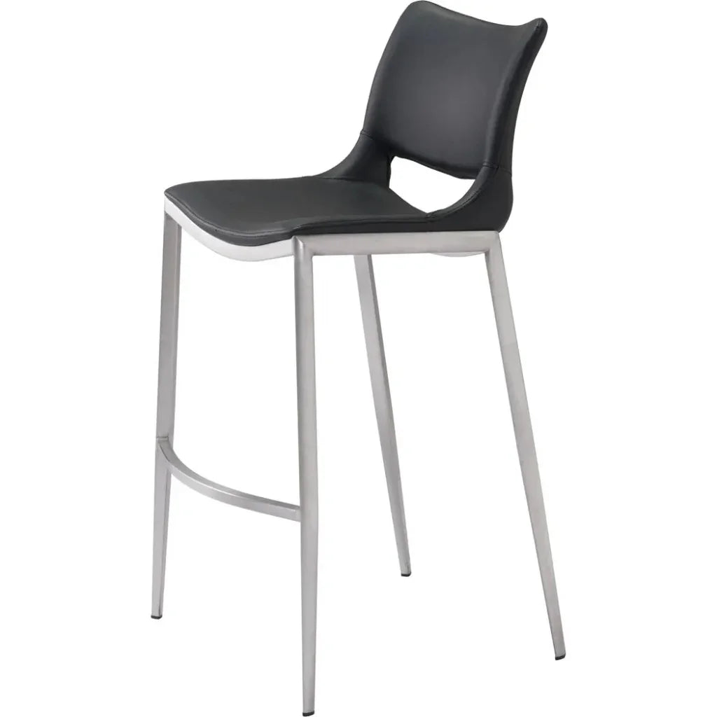 Ace Black & Silver Bar Chair (Set of 2)