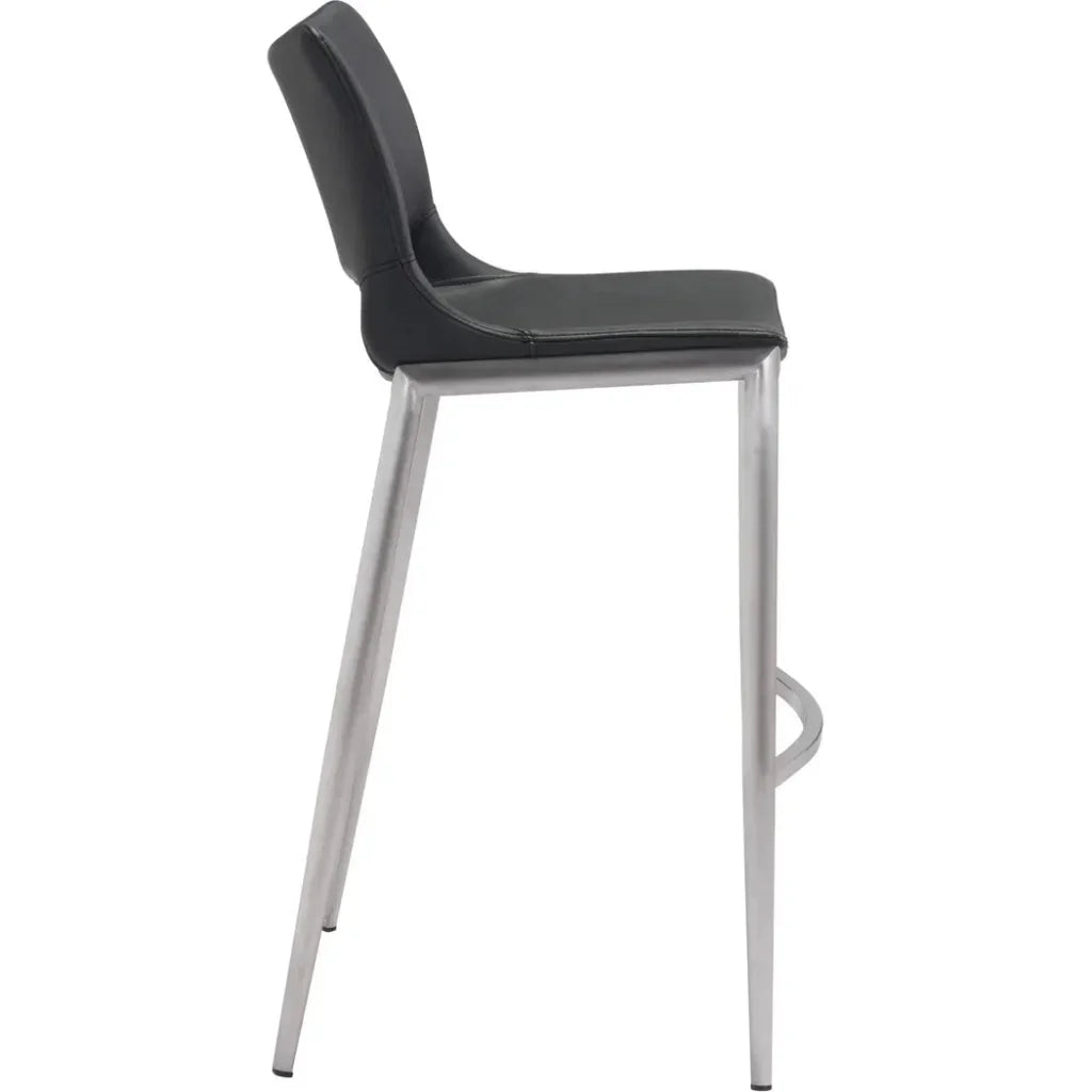 Ace Black & Silver Bar Chair (Set of 2)