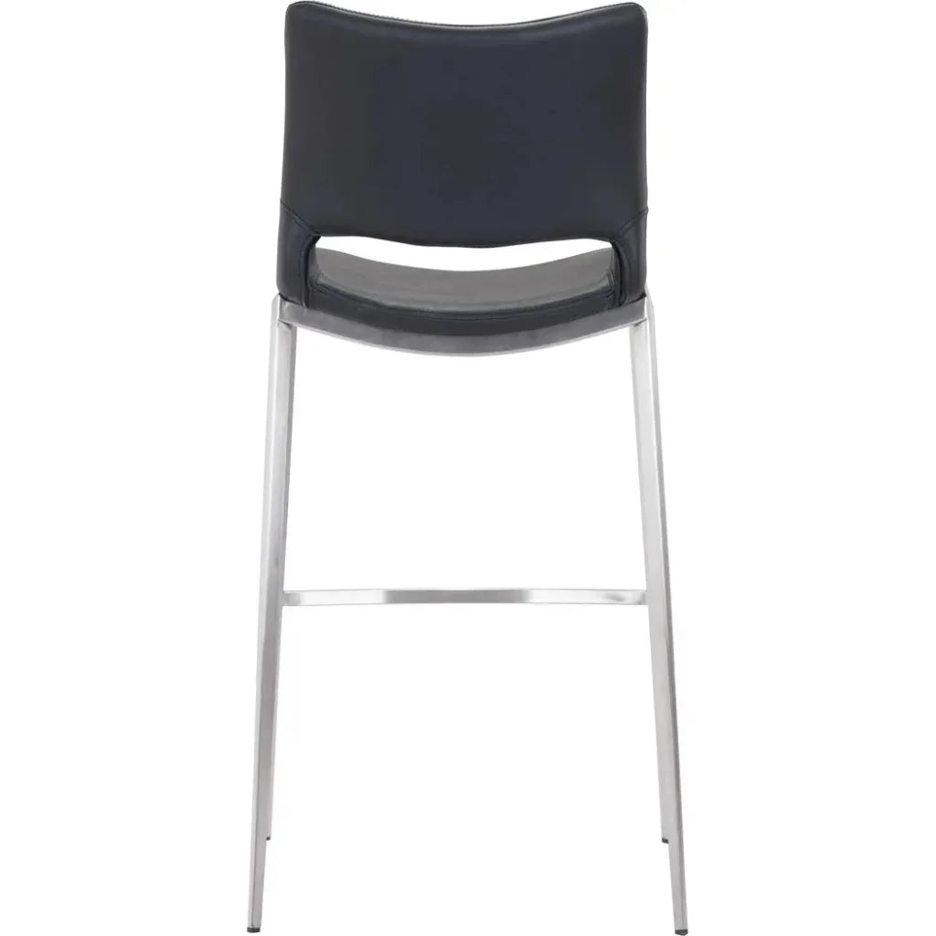 Ace Black & Silver Bar Chair (Set of 2)