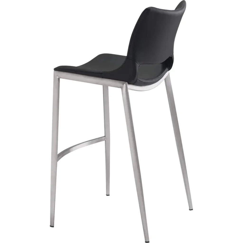Ace Black & Silver Bar Chair (Set of 2)