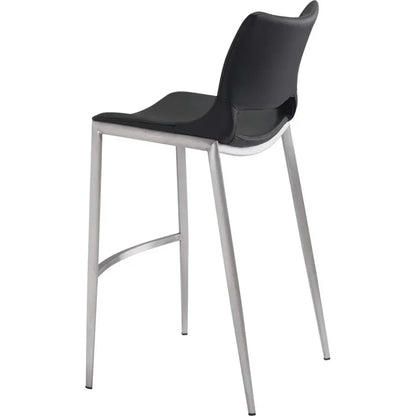 Ace Black & Silver Bar Chair (Set of 2)