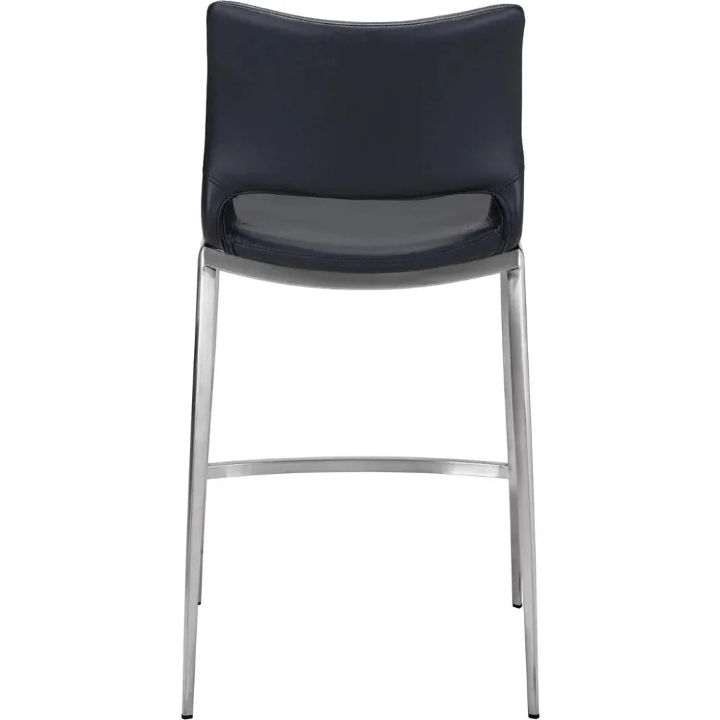 Ace Counter Chair (Set of 2) Black & Silver