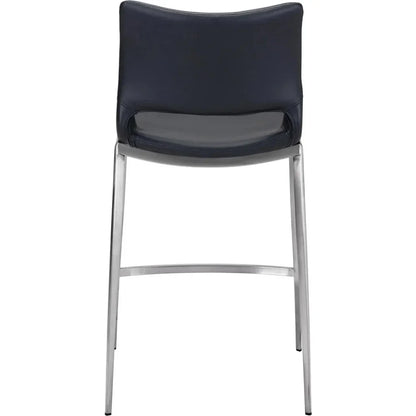 Ace Counter Chair (Set of 2) Black & Silver