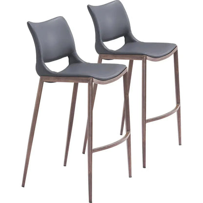 Ace Dark Gray Bar Chair (Set of 2)