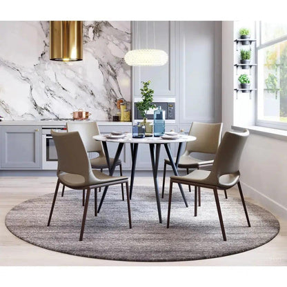 Ace Leather Armless Dining Chair 2PC