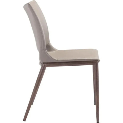 Ace Leather Armless Dining Chair 2PC