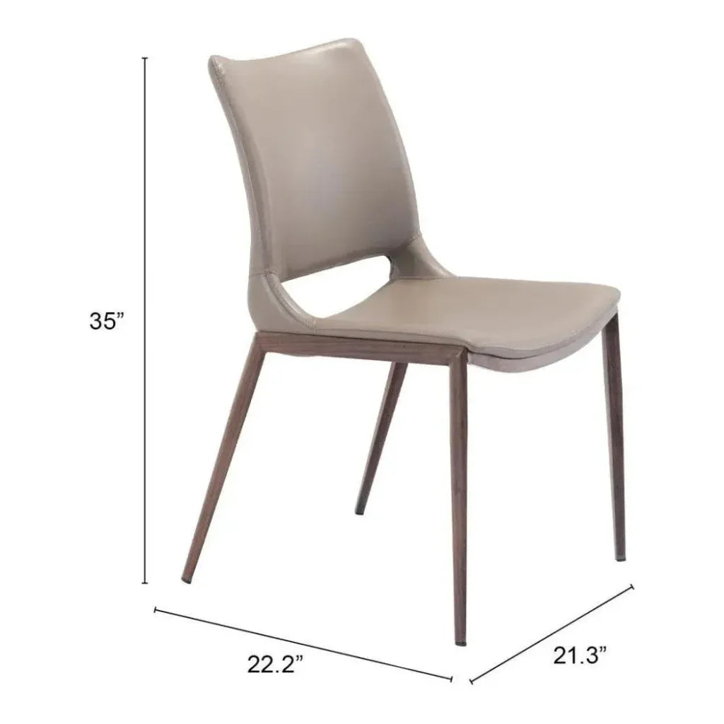 Ace Leather Armless Dining Chair 2PC